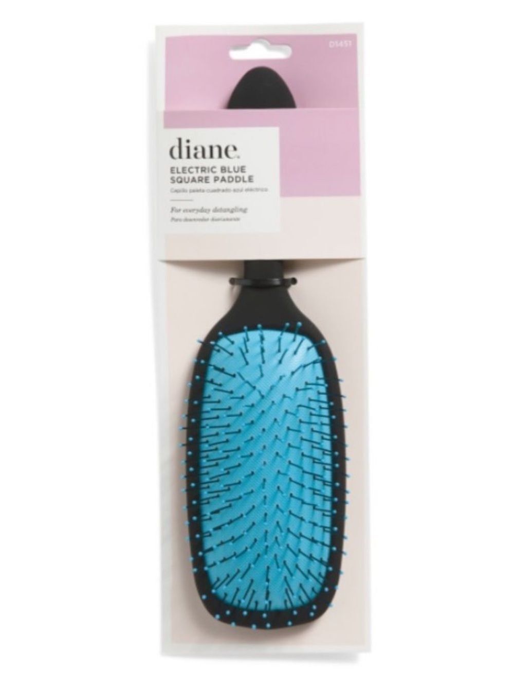 diane Square Paddle Black Blue Detangling Hair Brush
